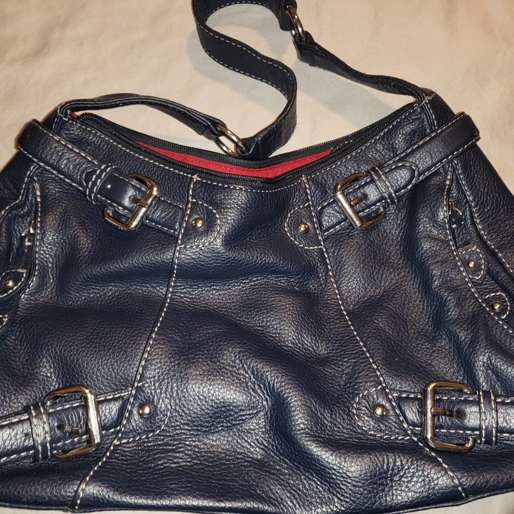 Maxx New York Leather Navy buckle puse